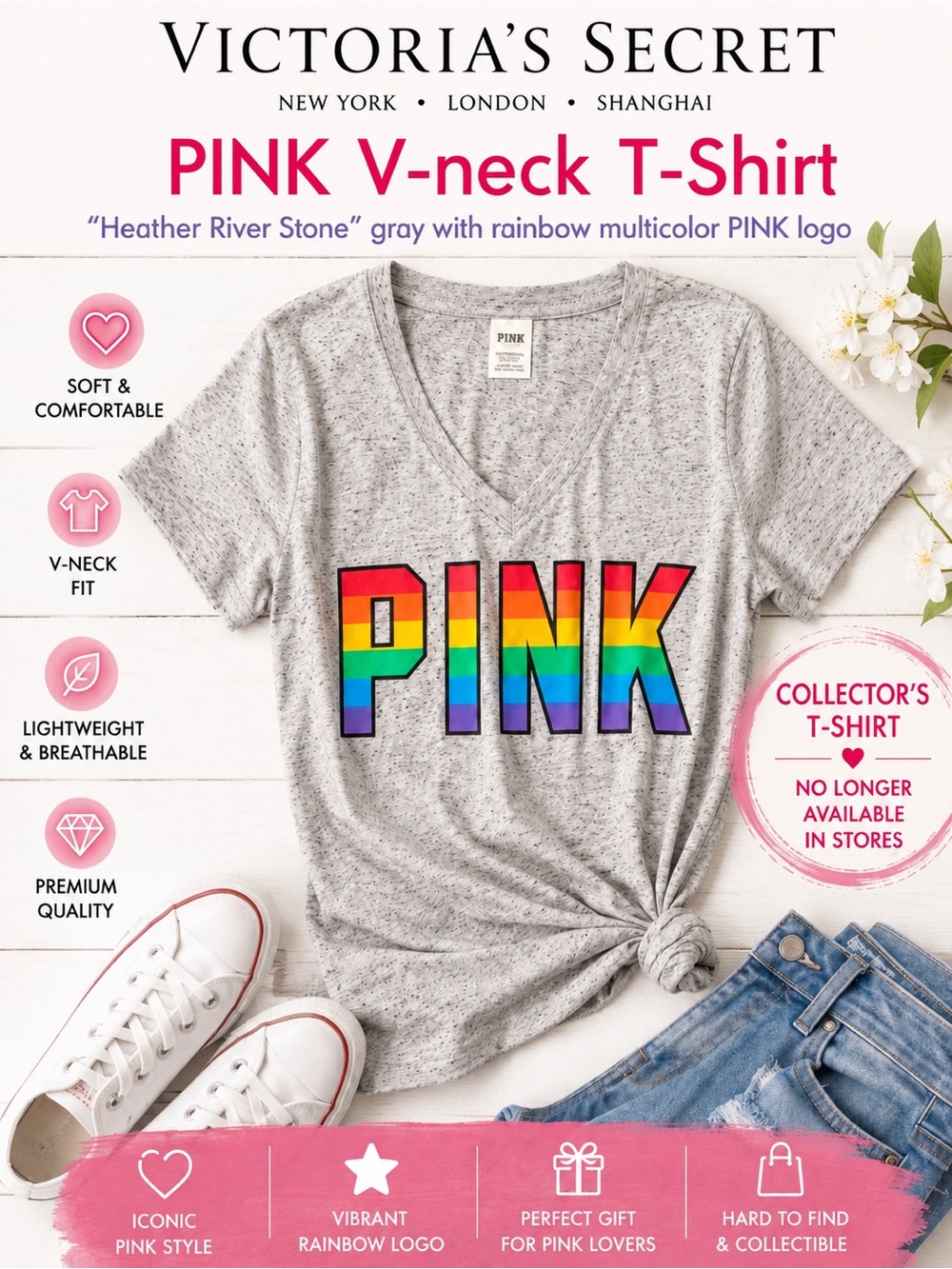 Victoria's Secret PINK V-neck T-Shirt